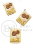 Pandantiv rășină biscuit 22x17x5mm gaură 2mm 2 buc 335920