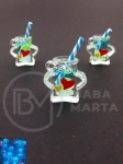 LAMPĂ PENDANTĂ 17x11mm stea cocktail gaură 2mm 2 buc 335933