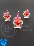 LAMPĂ PENDANTĂ 17x11mm stea cocktail gaură 2mm 2 buc 335936