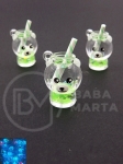 LAMPĂ PENDANTĂ 23x16mm gaură vârf ursuleț cocktail 2mm 2 buc 335948
