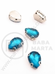 Pietricele 13x18mm albastre în coș metallic alb 4 buc 151111