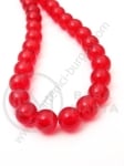 Mărgele de sticlă 8mm imitație de opal red gaură 1.5mm 80cm ~105 buc 1 buc 343772
