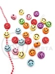 Mărgele 7x4mm smile mix gaură 1.6mm 1 pachet 40g ~300 buc 312793
