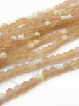 Cristal mat ~4x~3.5mm fațetat jumătate AB ~110 buc ~38cm 1 șir 342515