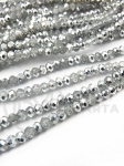 Cristal ~3x~2.5mm transparent cu argint ~137 buc ~36cm 1 șir 342677