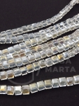 Cub de cristal 6x6mm transparent AB ~98 buc ~55cm 1 șir 342796