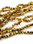 Triunghi cristal 3x4x3mm culoare aurie ~33cm ~130 bucăți 1 șir 342825