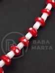 Bureți de sticlă ~13x~10mm, model lampwork, 1 șir, 25 buc, 343472