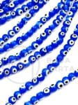 Mărgele de sticlă vârf ochi ~6mm, model lampwork ~65 bucăți 343481