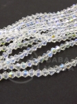 Sfoară de sticla 3x3mm arc AB transparent ~115 bucati ~36cm 343602