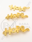 Element 41x14x1.5mm HOPE culoare aurie 1 buc 308406
