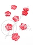 Floare rosu 15x3.5mm pictata 1 pachet 40g ~72 buc 312178