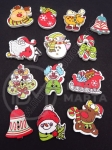Figurine de Crăciun mix 24~27,5x17~24x2~2,5mm din lemn 1 pack 10 pcs 182316
