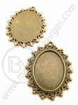 Bază metalică pentru pendantiv 38x29mm bronz antique 1 buc 308456