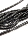 Cilindru obsidian 4x2.5mm ~160 bucăți 38cm 1 șir 351044