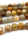 Bilă naturală coral fosil 10mm 39cm ~39 bucăți 1 șir 351237