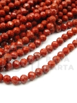Jasp roșu ~3mm bilă fațetată 39cm ~118 bucăți 1 șir 351264