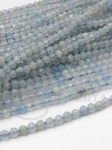 Acvamarin ~3mm mărgele fațetate naturale 39cm ~125 buc 1 șir 351277