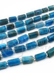 Cilindru de apatită 8,5~11x5,5~6,5mm cu mărgele de sticlă 3mm ~15 bucăți 19cm 1 șir 351298