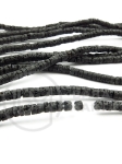 Piatră vulcanică - LAVA cilindru 4x2.5mm ~150 bucăți 38cm 1 șir 351403