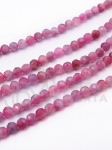 Turmalină roz naturală ~ bilă fațetată de 3 mm ~ 130 bucăți 38 cm 1 șir 351419