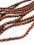 Bilă de obsidian mahon 4mm ~90 bucăți 38cm 1 șir 351468