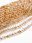 Mărgele naturale de citrină ~3mm fațetate ~133 bucăți 38cm 1 șir 351541