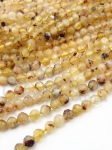 Mărgele naturale de citrină ~3mm fațetate ~120 bucăți 39cm 1 șir 351542
