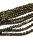 Obsidian cu luciu auriu ~ Mărgele fațetate de 3 mm 39 cm ~ 120 bucăți 1 șir 351595
