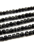Turmalină neagră cub ~4x~4mm gaură fațetă 0.6mm 39cm ~91buc 1șir 351612