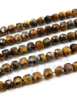 Cub ochi de tigru ~4.2x~4.2mm fațetat 38cm ~90buc 1 șir 351618