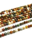 Mărgele naturale de agat 4 mm fațetate gaură 0.6mm ~92 bucăți 39cm 1 șir 351906