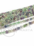 Mărgele naturale de fluorit 4 mm, fațetate, gaură 0.6 mm ~98 bucăți 39 cm, 1 șir 351907