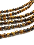 Mărgele naturale ochi de tigru 6 mm gaură fațetată 0.6mm ~61 bucăți 36cm 1 șir 351910