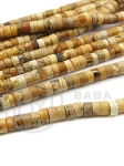 Jasper peisaj 4x2.5mm gaură cilindrică 0.8mm ~160 bucăți 38cm 1 șir 351911