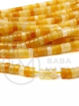 Aventurină galbenă 4x2.5mm, gaură cilindrică 0.8mm ~160 bucăți 38cm 1 șir 351913