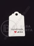 Etichete carton 50x30x0.4mm gaură 5mm 1 pachet 20 buc 111226