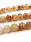 Citrin natural ~10mm gaură sferică 1mm 39cm ~39 bucăți 1 șir 353245