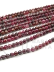 Rubin ~3mm bilă fațetata 39cm ~136 pieces 1 șir 353335