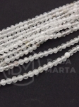 Cuarț ~3mm bilă fațetată 39cm ~125 bucăți 1 șir 353338