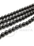 Mărgele de tourmalină neagră 6 ​​mm, 38 cm, ~62 bucăți, 1 foaie 353344