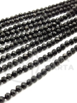 Turmalină neagră ~3mm bilă fațetă 39cm ~120 pieces 1 șir 353350
