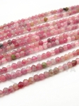 Turmalină roz ~ bilă fațetată de 2,5 mm ~ 155 bucăți 38 cm 1 șir 353382