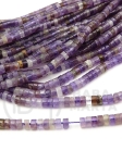 Ametist cilindric 4x2.5mm ~160 bucăți 38cm 1 bucată 353390