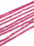 Rubin ~2mm bilă fațetată 39cm ~220 bucăți 1 șir 353437