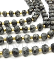 Labradorit 8~8.5x6.5~7mm cu mărgele de sticlă 3mm gaură 0.8mm ~45 bucăți 39cm 1 șir 353474