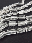Cilindru din cristal de stâncă 8,5~11x5,5~6,5mm cu mărgele de sticlă 3mm gaură 1mm ~15 bucăți 19cm 1 șir 353479