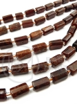 Cilindru de granat 8,5~11x5,5~6,5mm cu mărgele de vitola 3mm gaură 1mm ~15 pieces 19cm 1 şir 353481