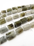 Cilindru de labradorit 8,5~11x5,5~6,5mm cu mărgele de sticlă 3mm ~30 bucăți 40cm 1 șir 353484