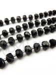 Onix natural 7~8x5~7mm cu mărgele de sticlă 3mm ~25 bucăți 19cm 1 șir 353485